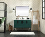 48 Inch Single Bathroom Vanity In Green With Backsplash "VF48848MGN-BS"