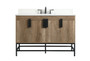 48 Inch Single Bathroom Vanity In Natural Oak With Backsplash "VF48848NT-BS"