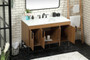 48 Inch Single Bathroom Vanity In Walnut Brown With Backsplash "VF48848WB-BS"