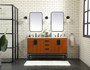 60 Inch Double Bathroom Vanity In Teak "VF48860DMTK"