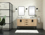 60 Inch Double Bathroom Vanity In Mango Wood "VF48860DMW"