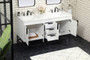 60 Inch Double Bathroom Vanity In White "VF48860DMWH"