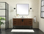 60 Inch Single Bathroom Vanity In Walnut "VF48860MWT"
