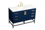 48 Inch Single Bathroom Vanity In Blue "VF488W48MBL"