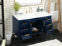 48 Inch Single Bathroom Vanity In Blue With Backsplash "VF488W48MBL-BS"