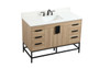 48 Inch Single Bathroom Vanity In Mango Wood With Backsplash "VF488W48MW-BS"