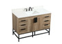 48 Inch Single Bathroom Vanity In Natural Oak With Backsplash "VF488W48NT-BS"