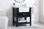 30 Inch Single Bathroom Vanity In Black "VF60130BK"