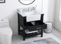 30 Inch Single Bathroom Vanity In Black With Backsplash "VF60130BK-BS"