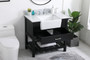 36 Inch Single Bathroom Vanity In Black With Backsplash "VF60136BK-BS"