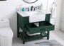 36 Inch Single Bathroom Vanity In Green With Backsplash "VF60136GN-BS"