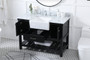 48 Inch Single Bathroom Vanity In Black With Backsplash "VF60148BK-BS"