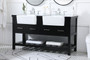 60 Inch Double Bathroom Vanity In Black "VF60160DBK"