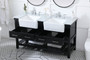 60 Inch Double Bathroom Vanity In Black "VF60160DBK"