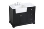 42 Inch Single Bathroom Vanity In Black "VF60242BK"