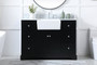 48 Inch Single Bathroom Vanity In Black With Backsplash "VF60248BK-BS"