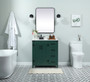 32 Inch Single Bathroom Vanity In Green With Backsplash "VF90232MGN-BS"