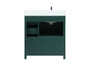 32 Inch Single Bathroom Vanity In Green With Backsplash "VF90232MGN-BS"