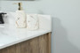 32 Inch Single Bathroom Vanity In Natural Oak With Backsplash "VF90232NT-BS"