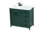 36 Inch Single Bathroom Vanity In Green "VF90236MGN"