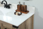 36 Inch Single Bathroom Vanity In Natural Oak With Backsplash "VF90236NT-BS"