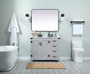 42 Inch Single Bathroom Vanity In Grey With Backsplash "VF90242GR-BS"