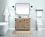 42 Inch Single Bathroom Vanity In Natural Oak "VF90242NT"