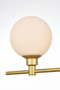 Cordelia 2 Light Brass And Frosted White Bath Sconce "LD7317W19BRA"