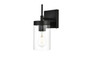 Benny 1 Light Black And Clear Bath Sconce "LD7319W5BLK"