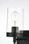 Benny 1 Light Black And Clear Bath Sconce "LD7319W5BLK"