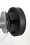 Rogelio 1 Light Black And Clear Bath Sconce "LD7320W7BLK"