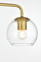 Genesis 2 Light Brass And Clear Bath Sconce "LD7321W19BRA"