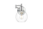 Davian 1 Light Chrome And Clear Swing Arm Wall Sconce "LD7327W6CH"