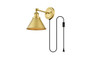 Blaise 1 Light Brass Plug In Wall Sconce "LD7329W7BRA"