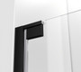 Semi-Frameless Hinged Shower Door 48 X 72 Matte Black "SD404-4872MBK"