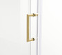 Semi-Frameless Hinged Shower Door 48 X 72 Brushed Gold "SD404-4872BGD"