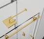Frameless Shower Door 60 X 76 Brushed Gold "SD101-6076BGD"