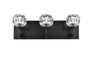 Graham 3 Light Wall Sconce In Black "3509W18BK"