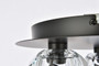 Graham 3 Light Ceiling Lamp In Black "3509F12BK"