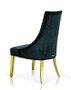 "VGUNAA031-BLKGLD" VIG A&X Charlotte Black Velour With Gold Legs Dining Chair