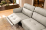 "VGBNS-1895-LTGRY" VIG Divani Casa Joliet - Modern Light Grey Leather 4-Seater Sofa With Two Recliners