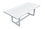 "VGGE-WAKE-KAYAK-DT-SET-WHT" VIG Renava Wake + Kayak - Modern Outdoor Off-White Dining Table Set