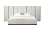 "VGVC-BD1909-BED-NS-BGE" VIG Modrest Nixa - Modern Beige Velvet + Brushed Bronze Bed + Birch Nightstands