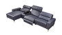 "VGMB-R180-P1-GRY" VIG Divani Casa Laramie - Modern Charcoal Grey Vegan Leather Left Facing Sectional With Power Recliners