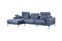 "VGMB-C019-BLU" VIG Divani Casa Corwith - Modern Blue Fabric Left Facing Sectional