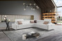 "VGNT-BOGART-WHT" VIG Estro Salotti Bogart - Italian Modern White Leather Sectional Sofa Bed With Recliner
