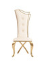 "VGZA-Y906-BGE-GLD" VIG Modrest Bonnie - Modern Beige Velvet & Champagne Gold Dining Chair (Set Of 2)