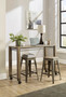 Maya Counter Console With 2 Stools 070-587 By Hammary Furniture