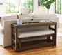 Nyles Rectangular Console Table With Bench 209-925 By Hammary Furniture