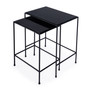 "2870437" Company Carrera Outdoor Set Of 2 Rectangular Nesting Tables, Black